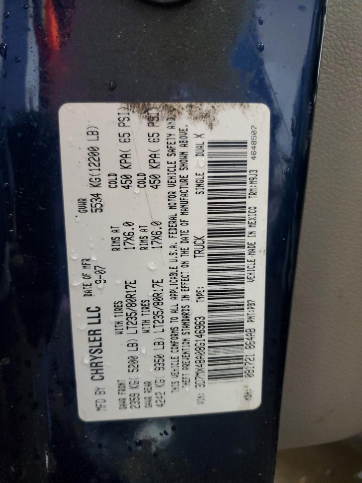 2008 Dodge Ram 3500 St VIN: 3D7MX48A08G146963 Lot: 90803175