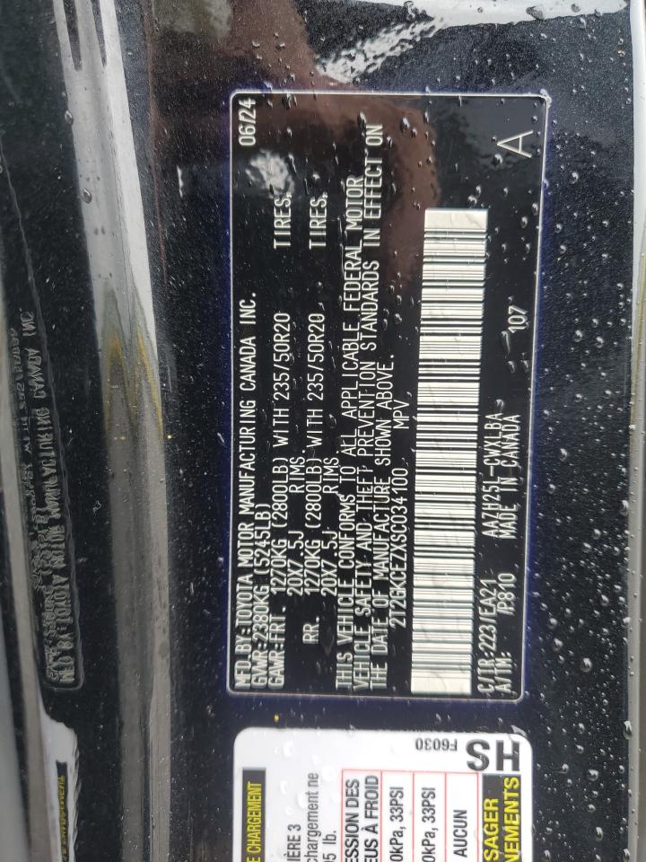 2025 Lexus Nx 350H Base VIN: 2T2GKCEZXSC034100 Lot: 92928925