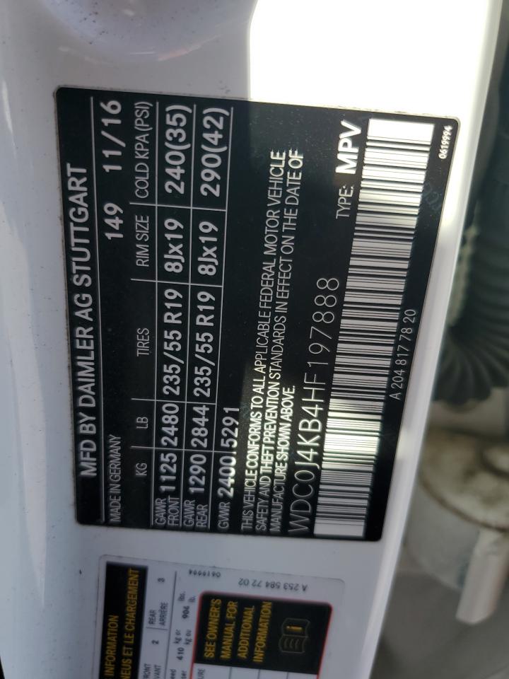 2017 Mercedes-Benz Glc Coupe 300 4Matic VIN: WDC0J4KB4HF197888 Lot: 91566745