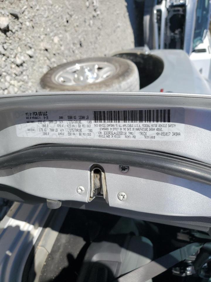 2018 Ram 3500 Flatbed Truck VIN: 3C63R3GL4JG353110 Lot: 92814585