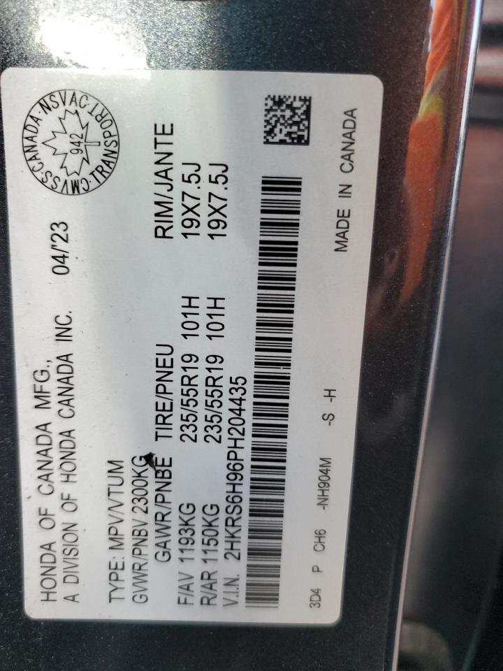 2023 Honda Cr-V Sport Touring VIN: 2HKRS6H96PH204435 Lot: 91188765