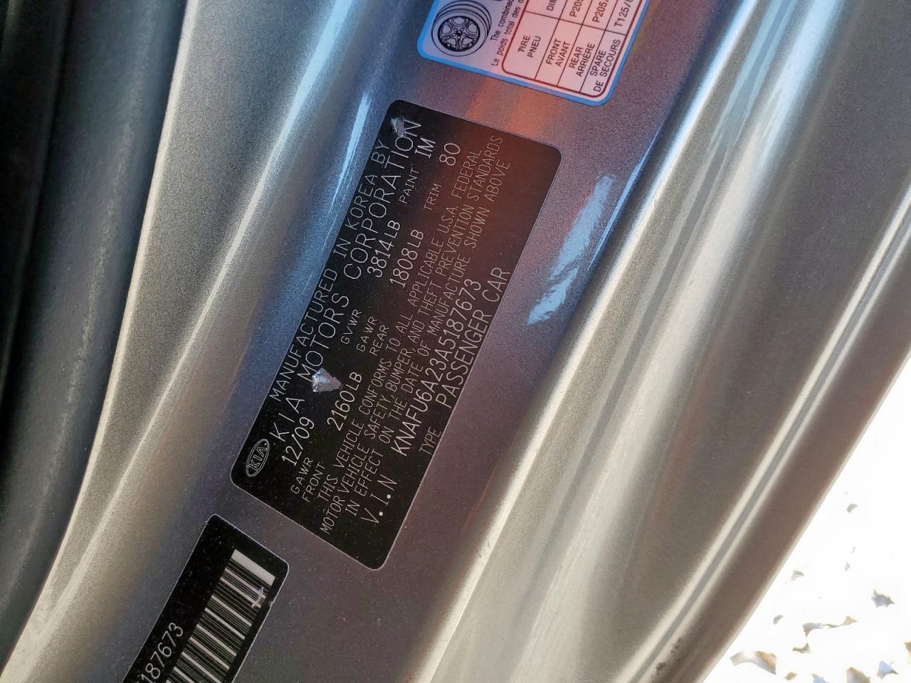 2010 Kia Forte Ex VIN: KNAFU6A23A5187673 Lot: 91797425