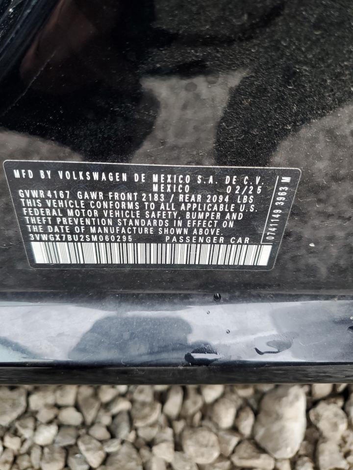 2025 Volkswagen Jetta Sel VIN: 3VWGX7BU2SM060295 Lot: 93612045