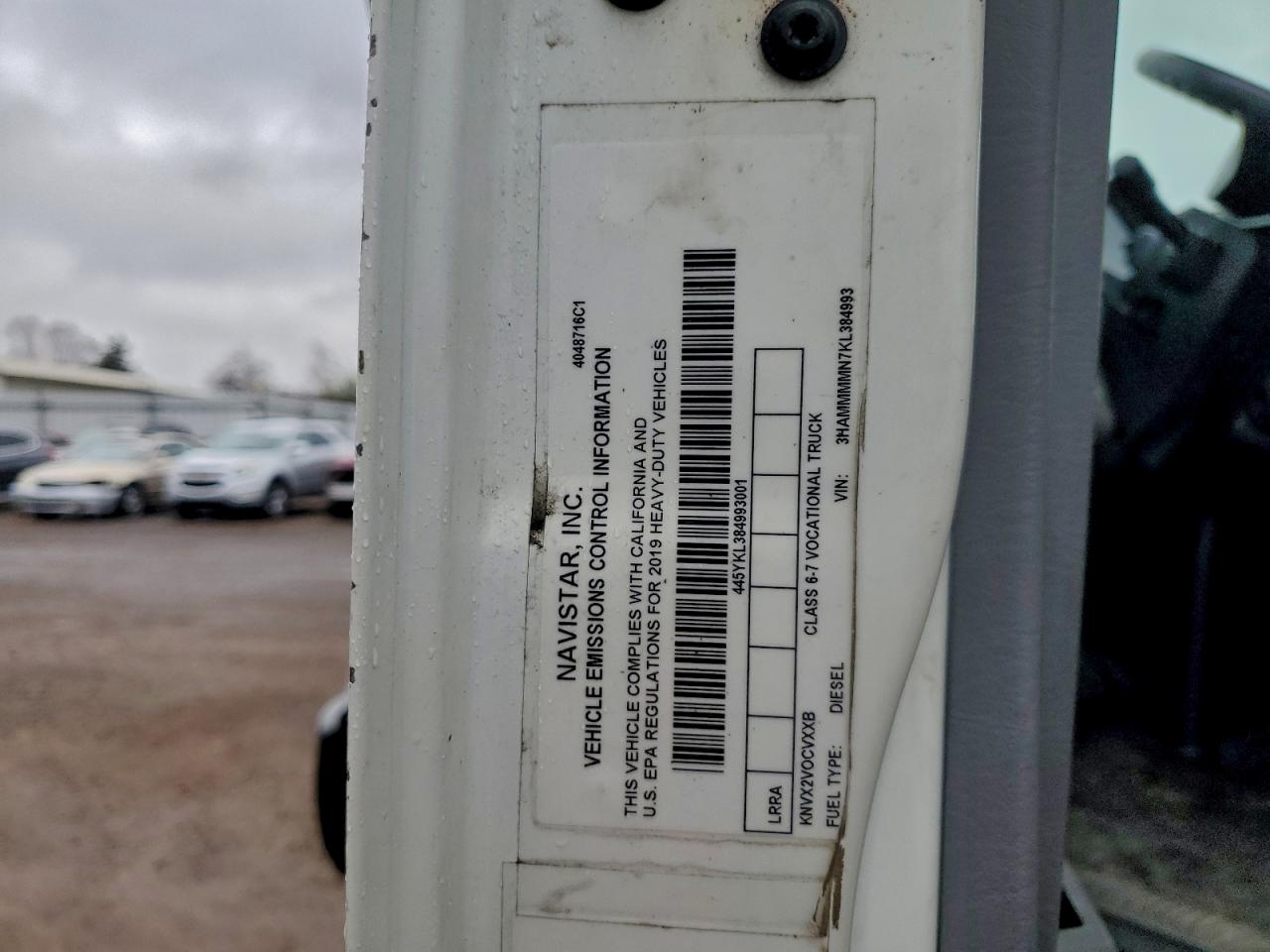 2019 International 4000 4300 VIN: 3HAMMMMN7KL384993 Lot: 93918165