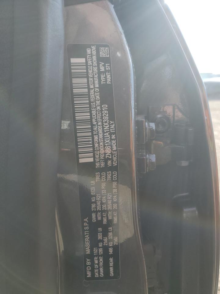 2022 Maserati Levante Base VIN: ZN661XUA1NX392910 Lot: 91247755