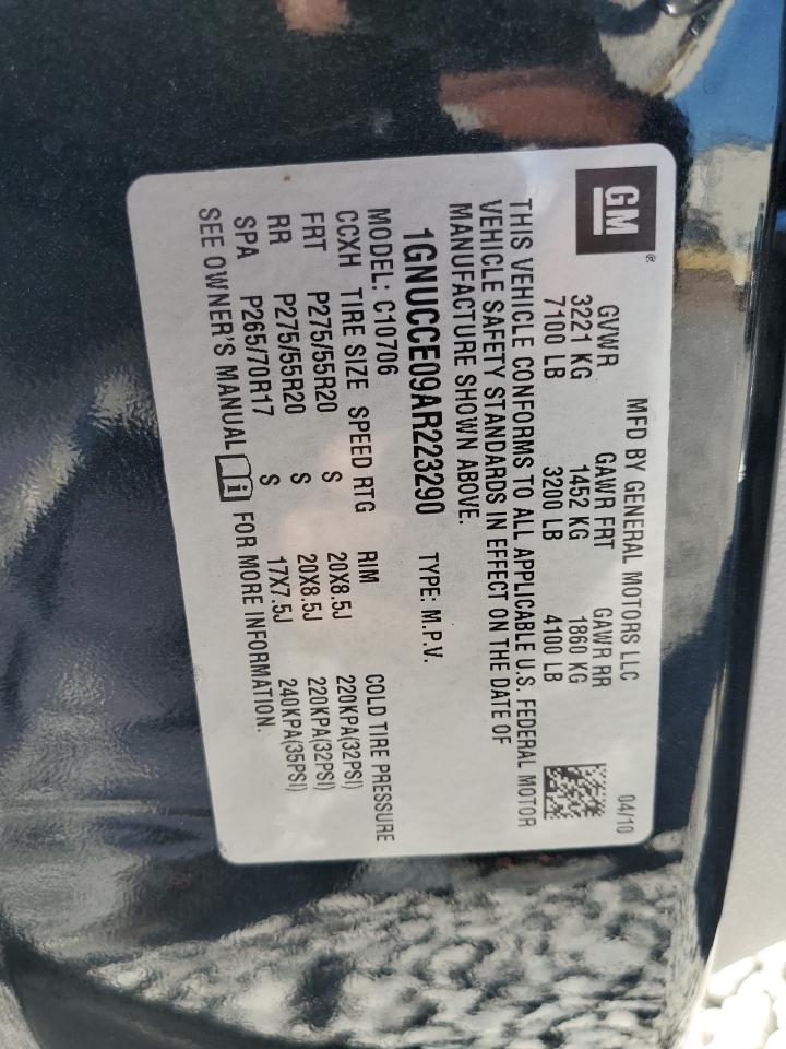 2010 Chevrolet Tahoe C1500 Ltz VIN: 1GNUCCE09AR223290 Lot: 91320225