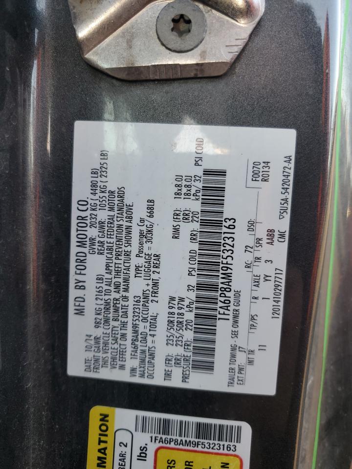 2015 Ford Mustang VIN: 1FA6P8AM9F5323163 Lot: 90539845