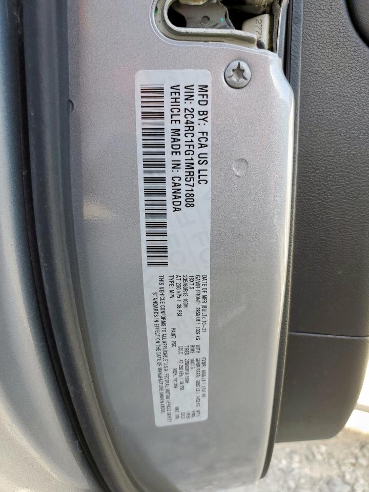 2021 Chrysler Pacifica Touring VIN: 2C4RC1FG1MR571808 Lot: 92386765