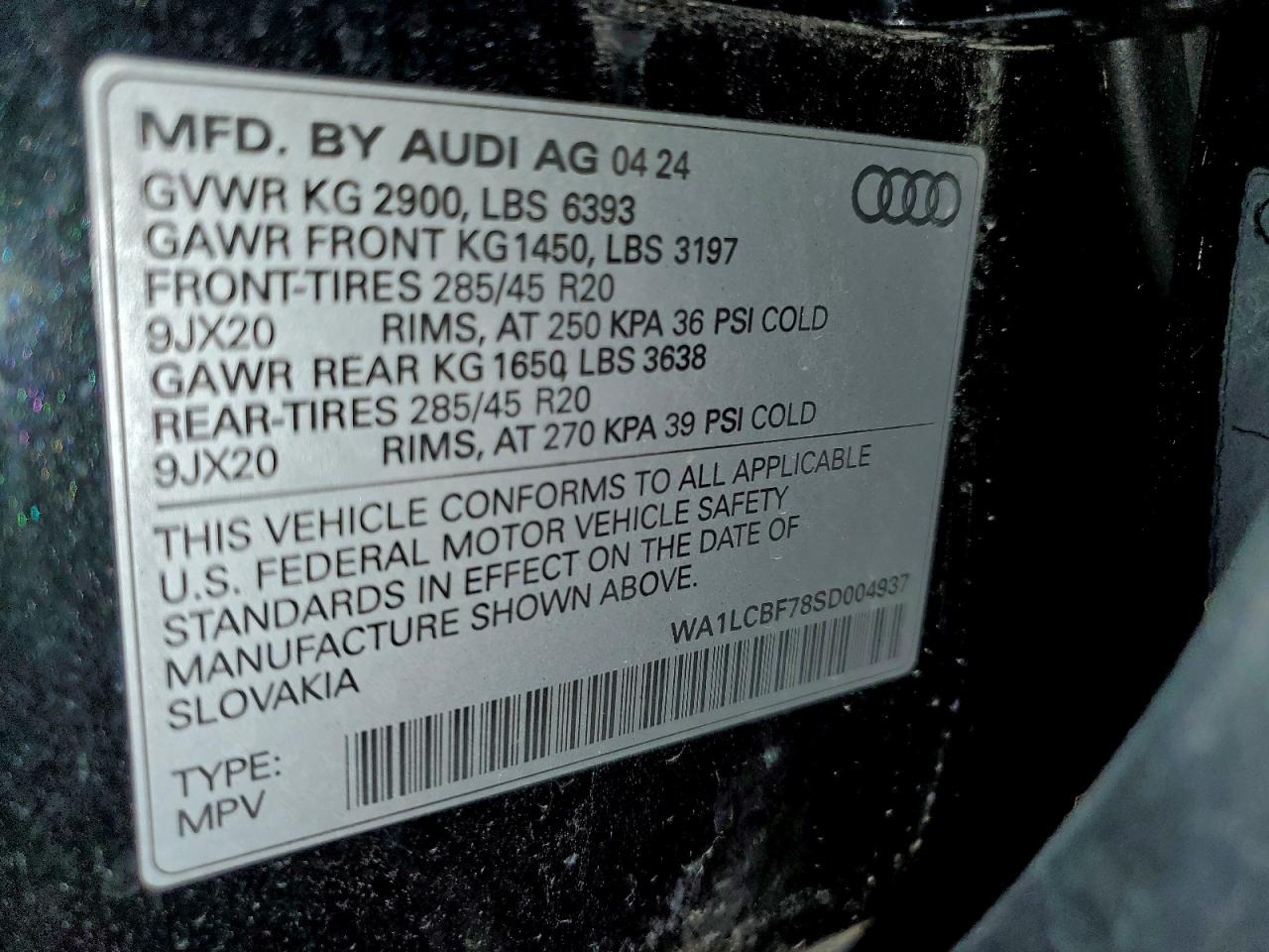 2025 Audi Q7 Premium Plus VIN: WA1LCBF78SD004937 Lot: 93818025