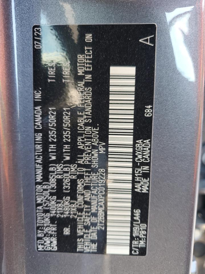 2023 Lexus Rx 350H Base VIN: 2T2BBMCAXPC019228 Lot: 92245415