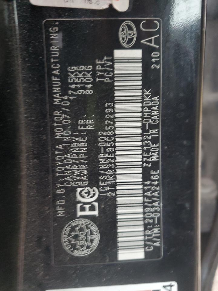 2005 Toyota Corolla Matrix Xr VIN: 2T1KR32E95C857293 Lot: 90346995