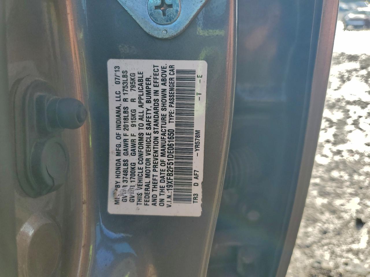 2013 Honda Civic Lx VIN: 19XFB2F51DE061650 Lot: 94513055