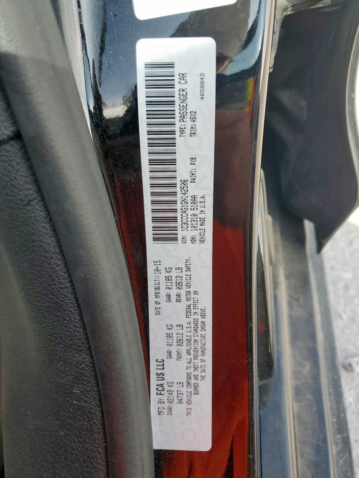 2016 Chrysler 200 Limited VIN: 1C3CCCAG1GN142506 Lot: 92661375