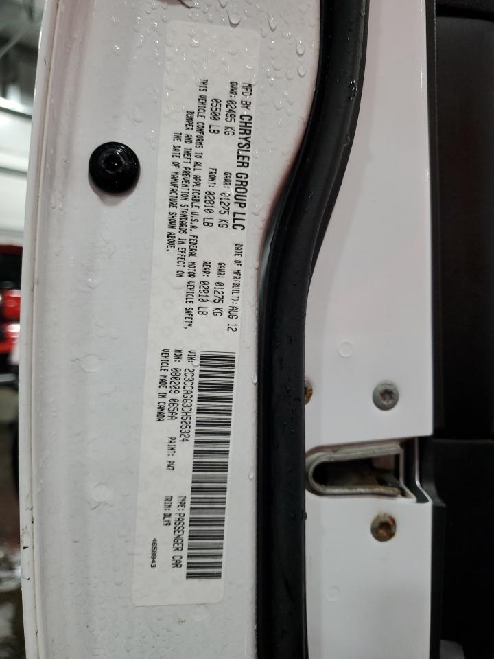 2013 Chrysler 300 S VIN: 2C3CCAGG3DH505324 Lot: 92802205