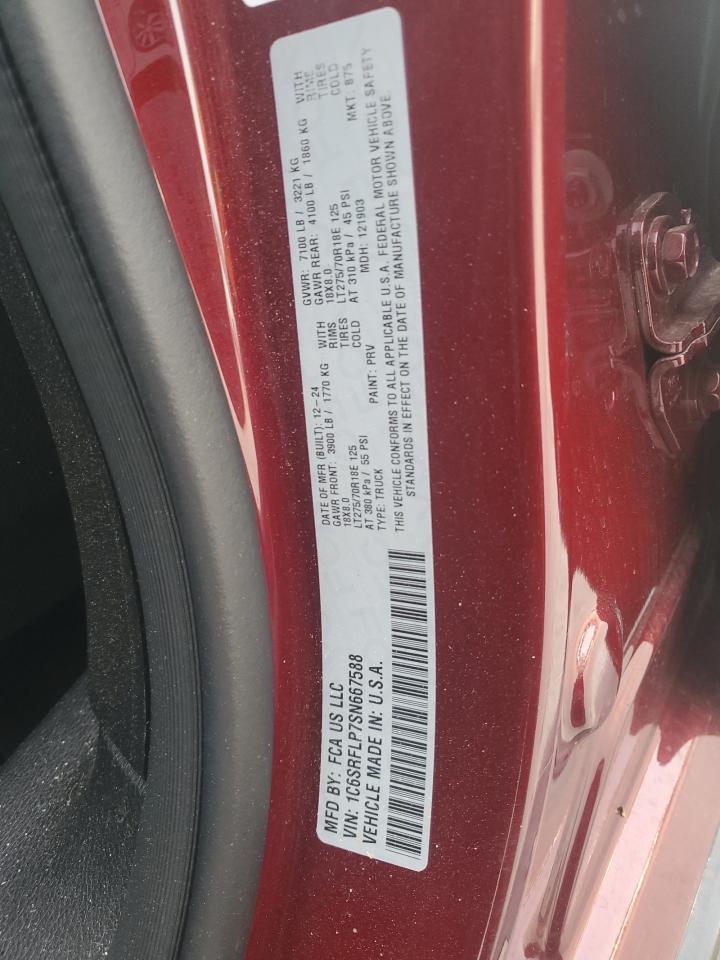 2025 Ram 1500 Rebel VIN: 1C6SRFLP7SN667588 Lot: 93374315