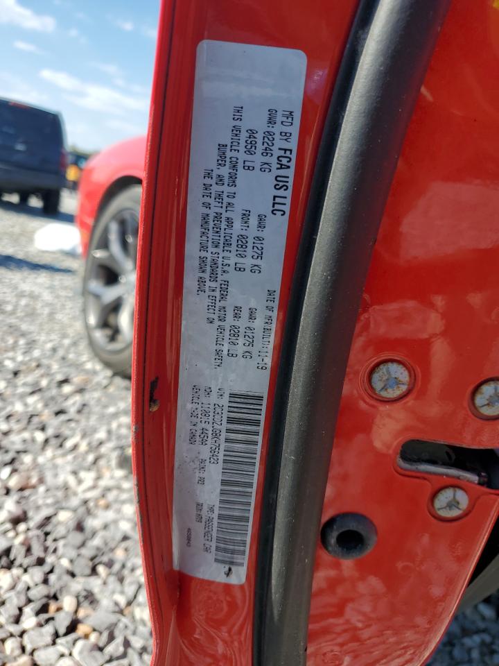 2019 Dodge Challenger Gt VIN: 2C3CDZJG8KH756423 Lot: 91642205