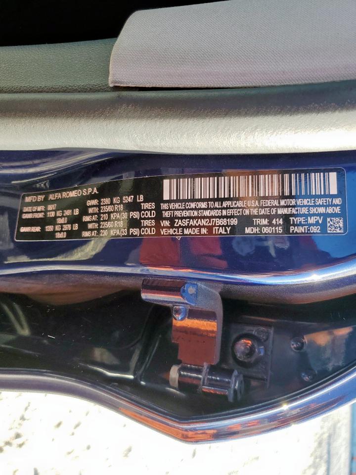 2018 Alfa Romeo Stelvio VIN: ZASFAKAN2J7B68199 Lot: 92642815