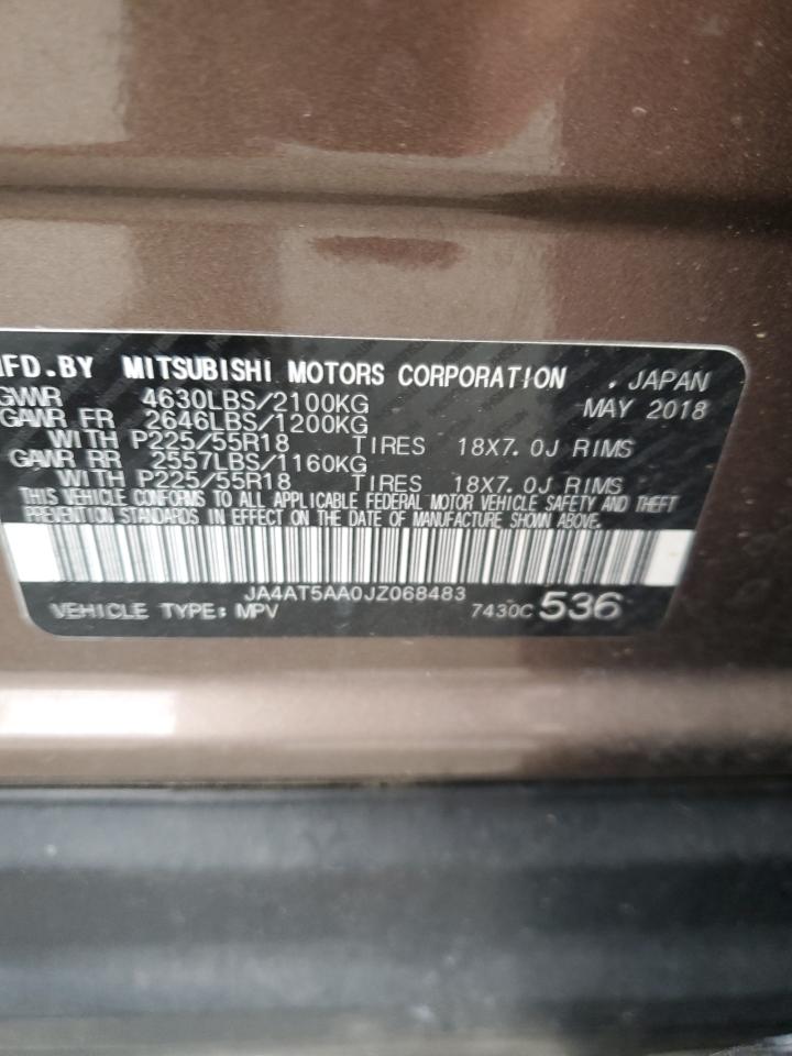 2018 Mitsubishi Eclipse Cross Se VIN: JA4AT5AA0JZ068483 Lot: 92614715