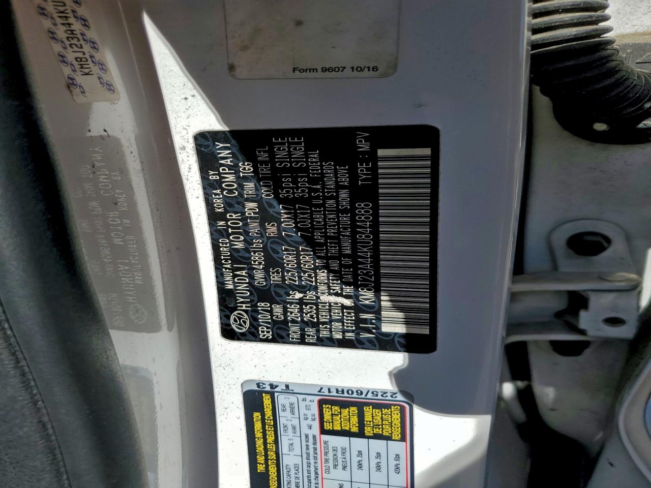 2019 Hyundai Tucson Se VIN: KM8J23A44KU844888 Lot: 94074545