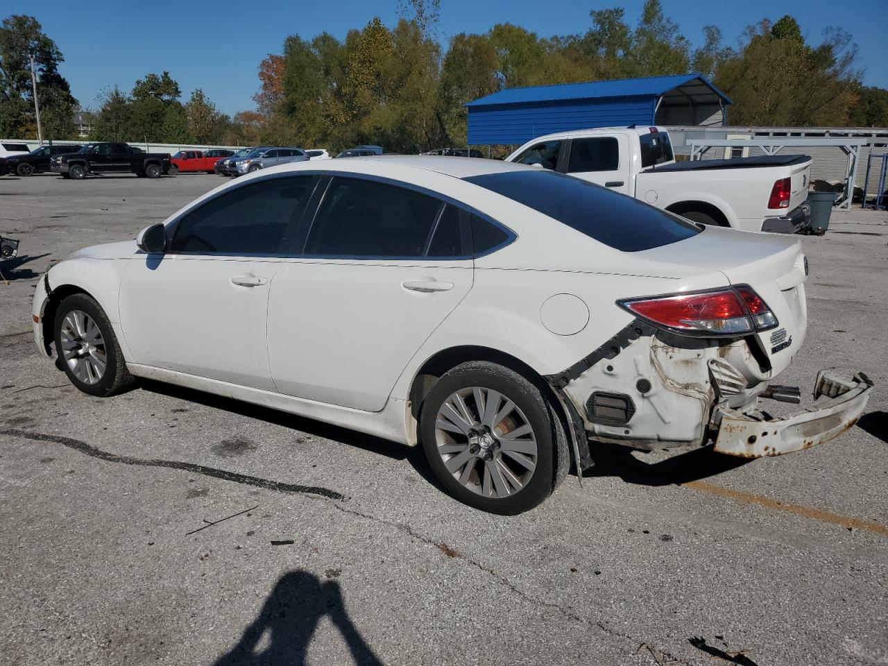 2010 Mazda 6 I white sedan gas 1YVHZ8CH6A5M48735 photo #3
