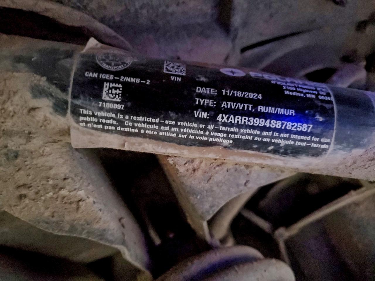 2025 Polaris Ranger Xp 1000 Northstar Edition VIN: 4XARR3994S8782587 Lot: 94246175