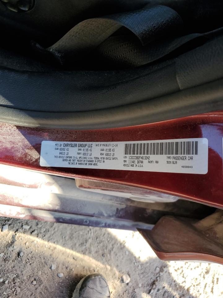 2015 Chrysler 200 S VIN: 1C3CCCBB2FN613242 Lot: 91128885