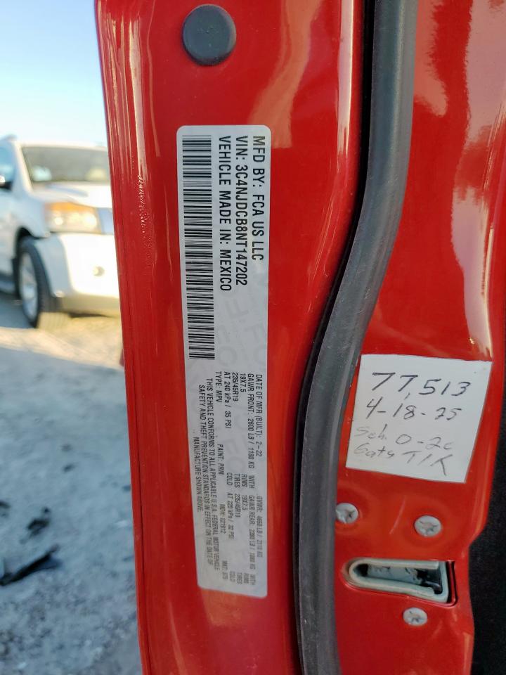 2022 Jeep Compass Limited VIN: 3C4NJDCB8NT147202 Lot: 92443355