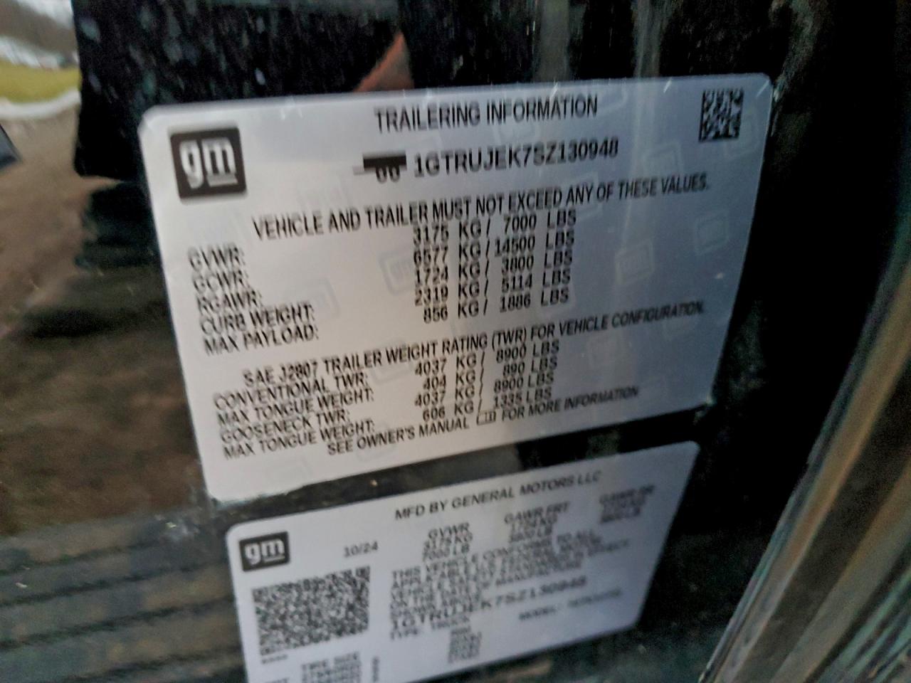 2025 GMC Sierra K1500 Elevation-L VIN: 1GTRUJEK7SZ130948 Lot: 94653725