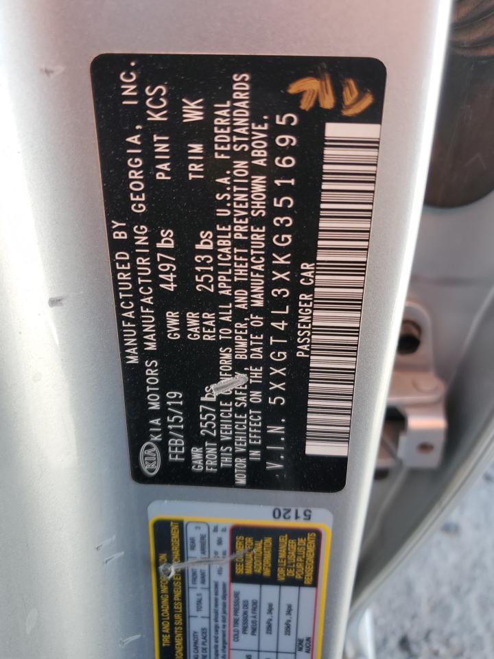 2019 Kia Optima Lx VIN: 5XXGT4L3XKG351695 Lot: 91458705