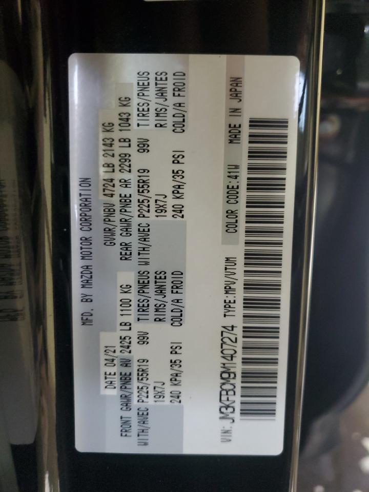 2021 Mazda Cx-5 Touring VIN: JM3KFBCM9M1407274 Lot: 91327225