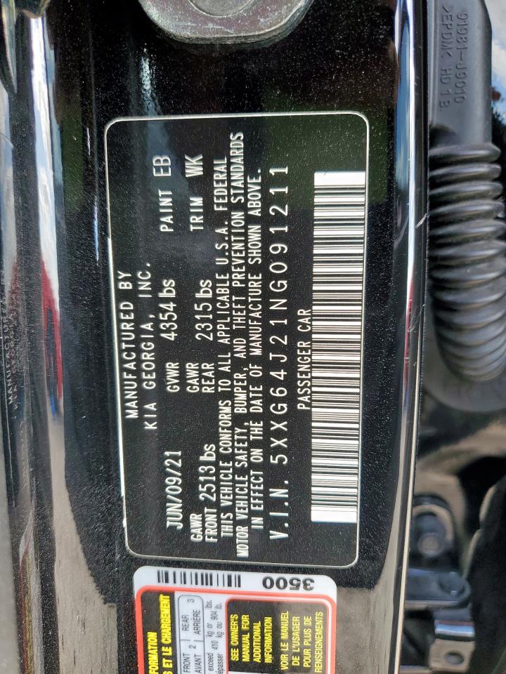 2022 Kia K5 Gt Line VIN: 5XXG64J21NG091211 Lot: 91931065