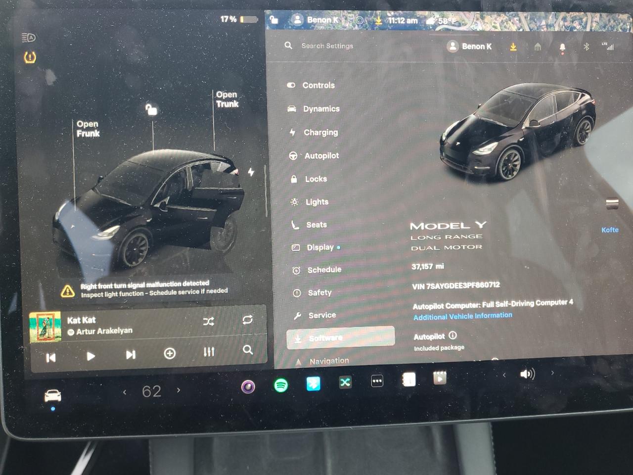 2023 Tesla Model Y VIN: 7SAYGDEE3PF860712 Lot: 92910695