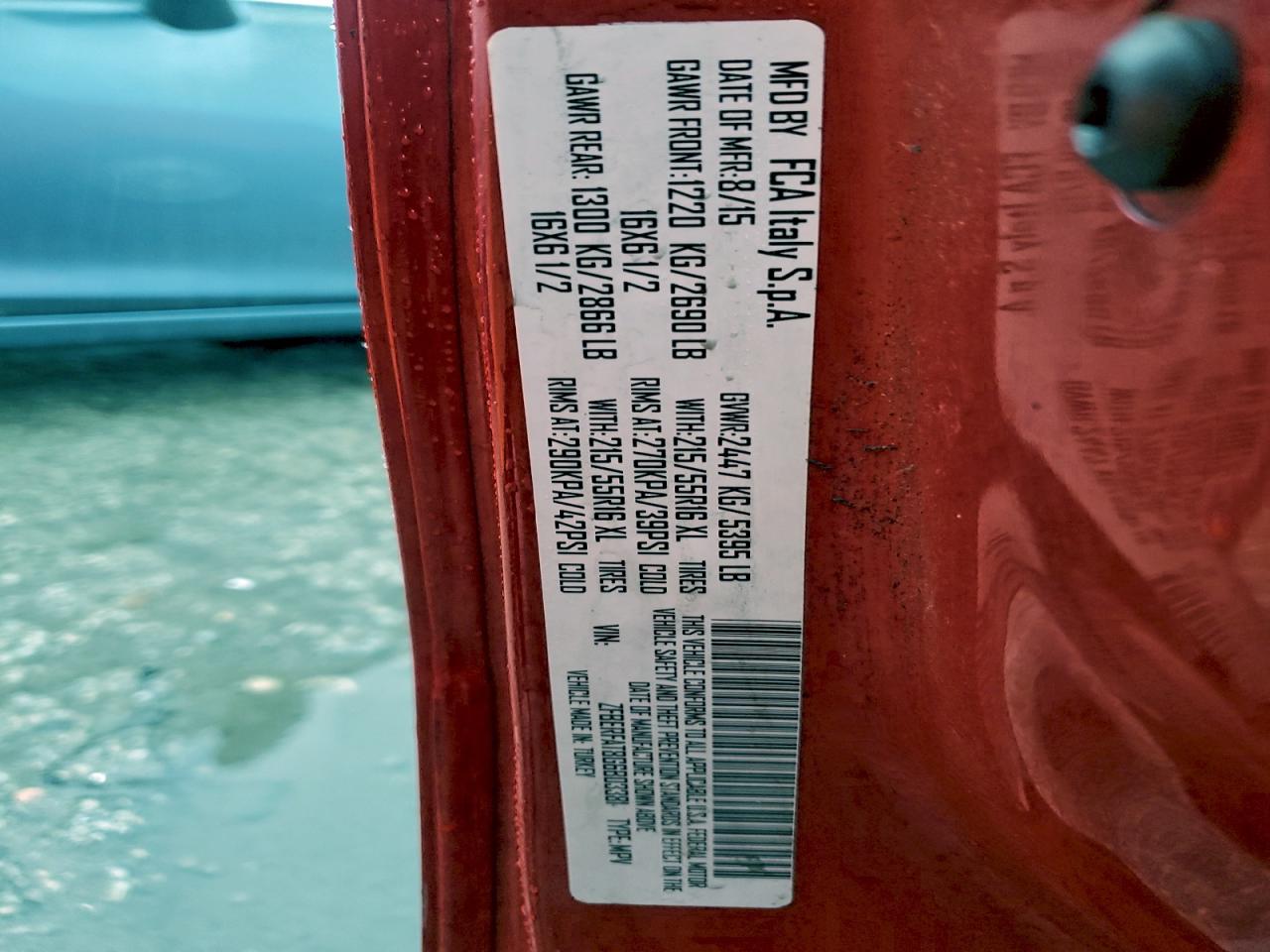 2016 Ram Promaster City VIN: ZFBERFAT8G6B03381 Lot: 93274745