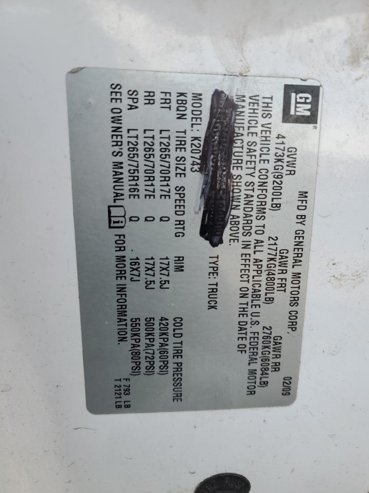 2009 GMC Sierra Utility / Service Truck VIN: 1GTHK49KX9E155017 Lot: 89469485