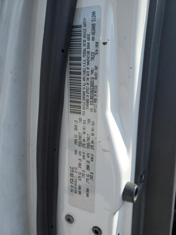 2016 Ram 1500 St VIN: 3C6JR6DG8GG366516 Lot: 92488675