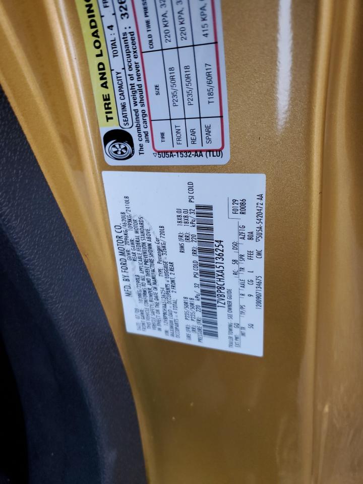 2010 Ford Mustang Gt VIN: 1ZVBP8CHXA5136254 Lot: 92683775