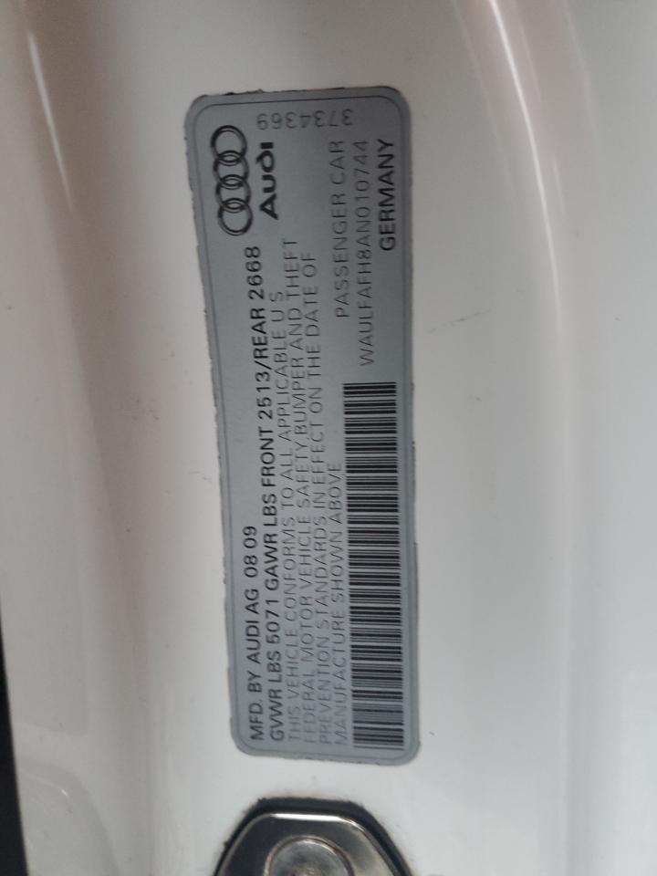 2010 Audi A5 Premium Plus VIN: WAULFAFH8AN010744 Lot: 91279425