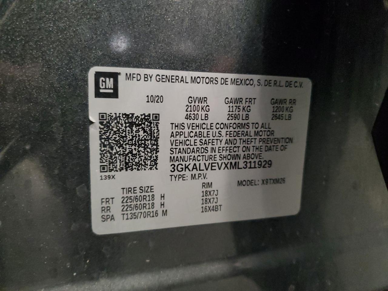 2021 GMC Terrain Slt VIN: 3GKALVEVXML311929 Lot: 90801085