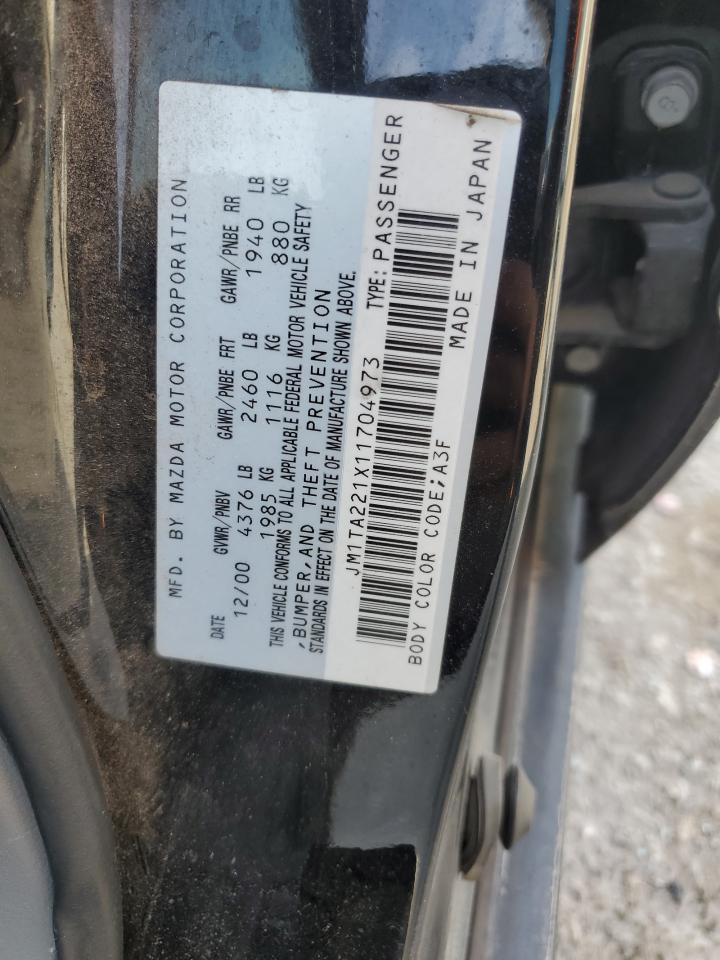 2001 Mazda Millenia VIN: JM1TA221X11704973 Lot: 91131295