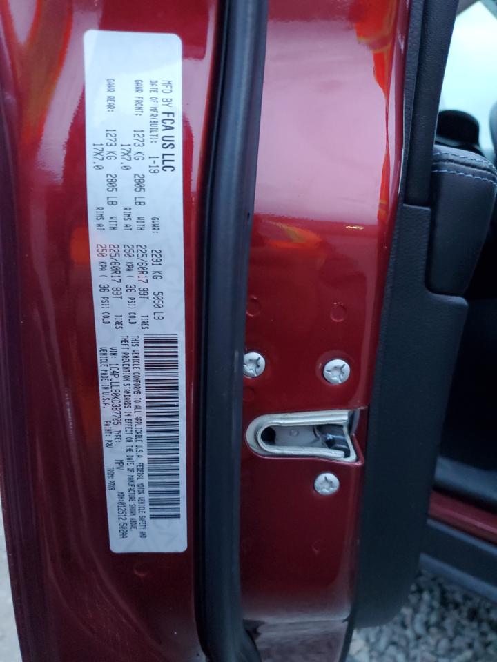 2019 Jeep Cherokee Latitude Plus VIN: 1C4PJLLB0KD387705 Lot: 93291695