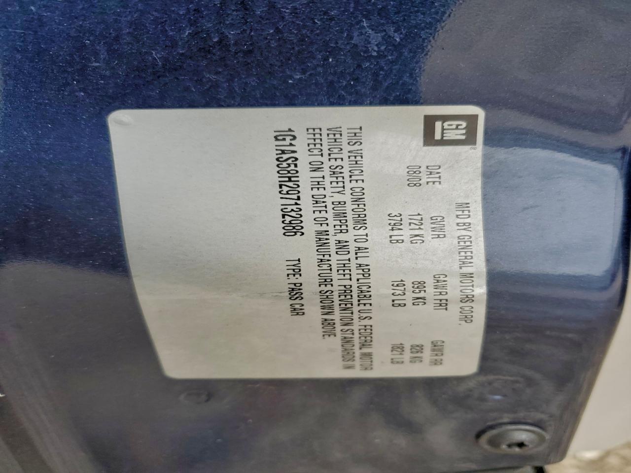 2009 Chevrolet Cobalt Ls VIN: 1G1AS58H297132986 Lot: 94225115