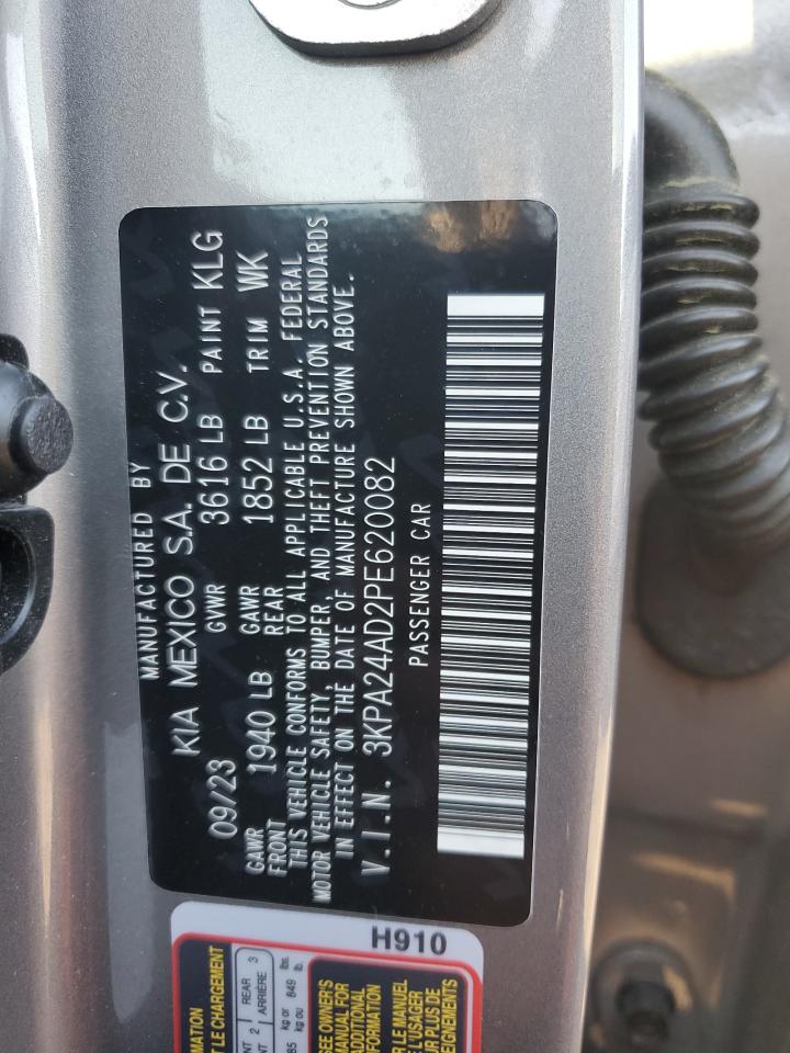 2023 Kia Rio Lx VIN: 3KPA24AD2PE620082 Lot: 91521105