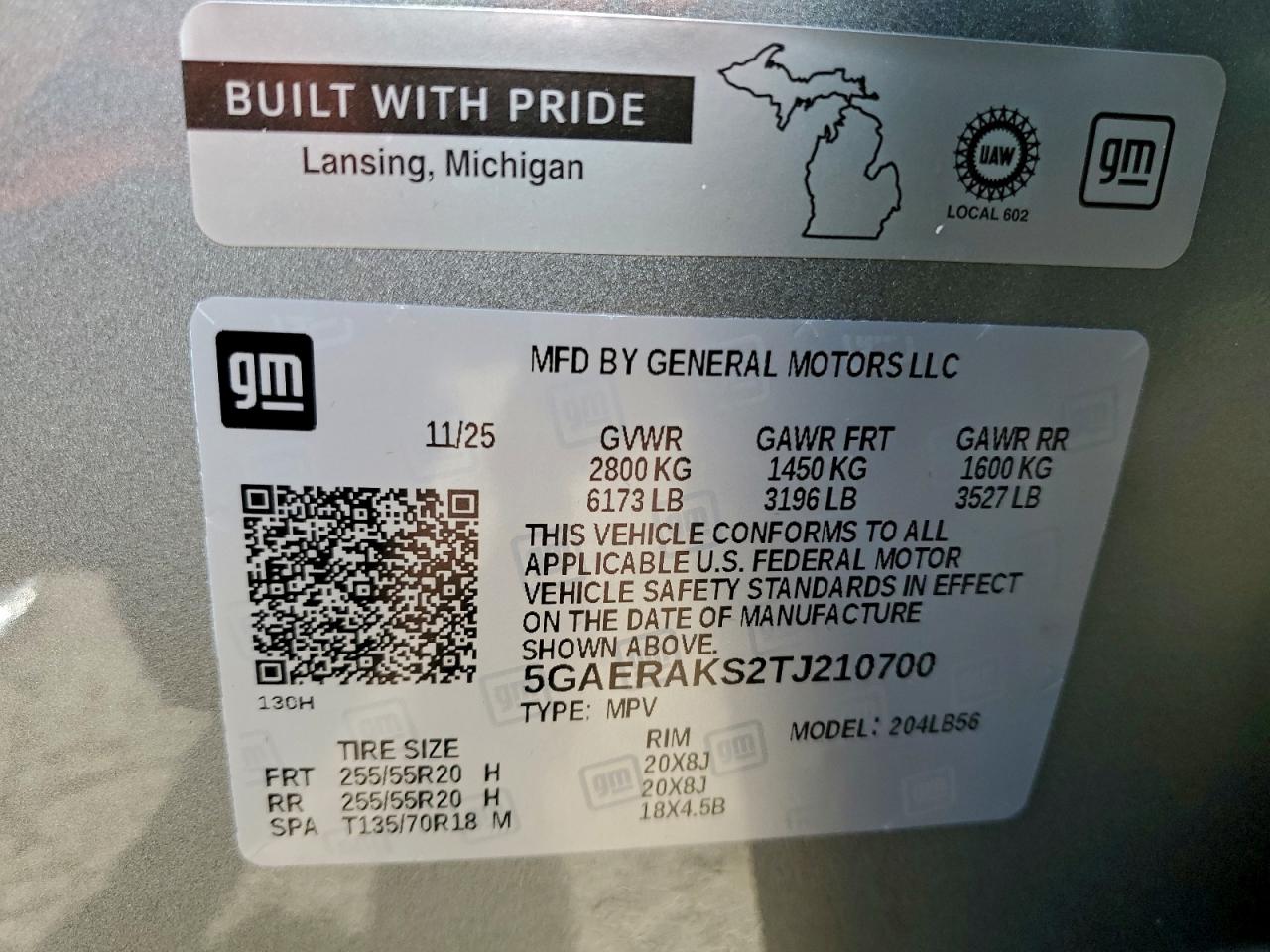 2026 Buick Enclave Preferred VIN: 5GAERAKS2TJ210700 Lot: 93396985