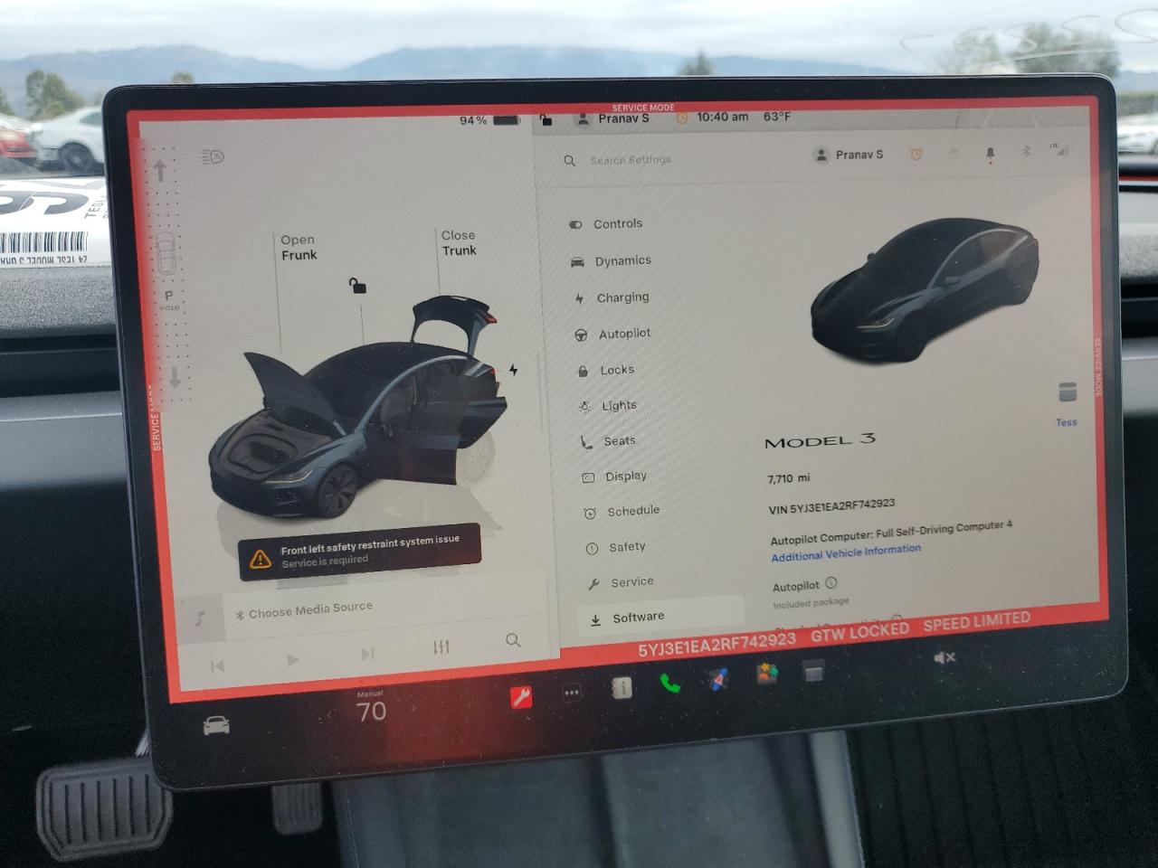 2024 Tesla Model 3 VIN: 5YJ3E1EA2RF742923 Lot: 92354845