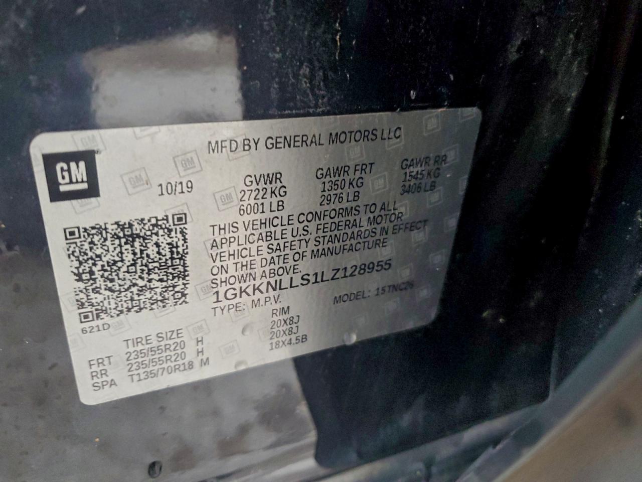 2020 GMC Acadia At4 VIN: 1GKKNLLS1LZ128955 Lot: 93557205