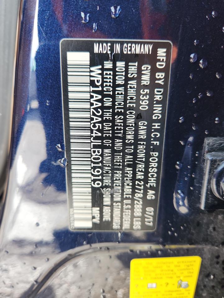 2018 Porsche Macan VIN: WP1AA2A54JLB01919 Lot: 91427095