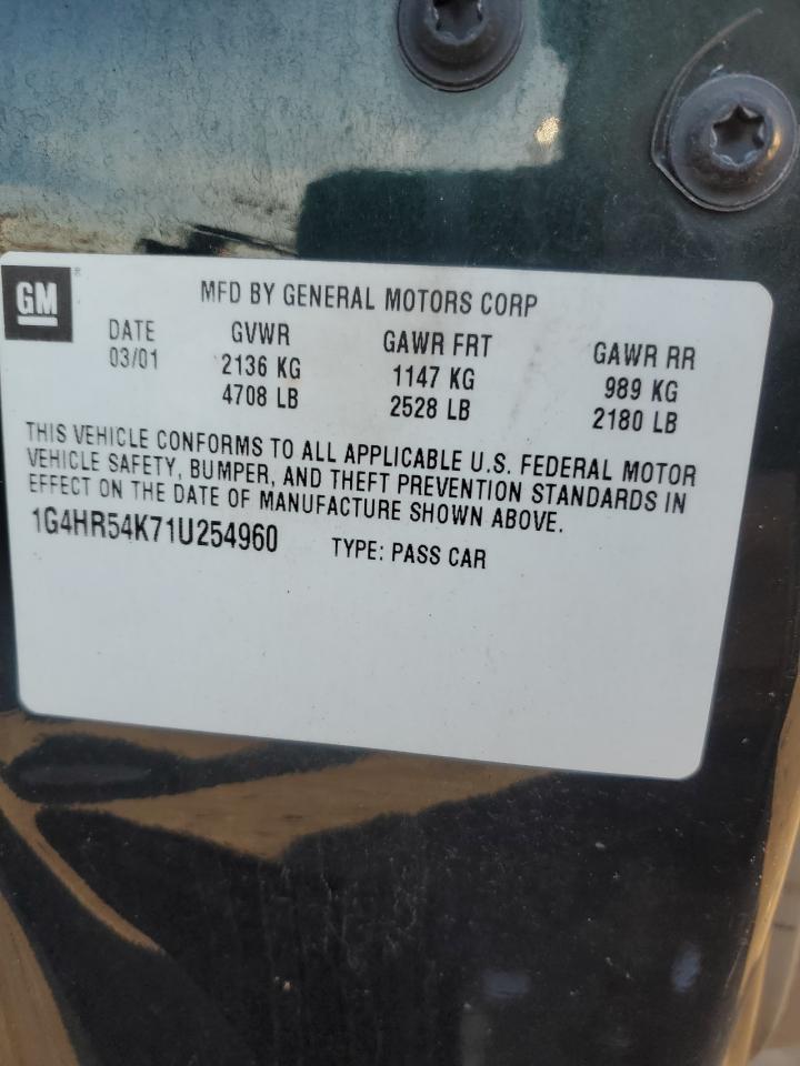 2001 Buick Lesabre Limited VIN: 1G4HR54K71U254960 Lot: 92294305