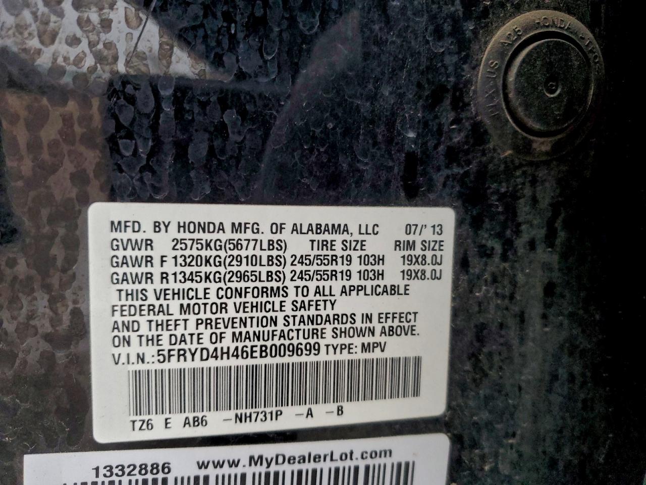 2014 Acura Mdx Technology VIN: 5FRYD4H46EB009699 Lot: 90883375