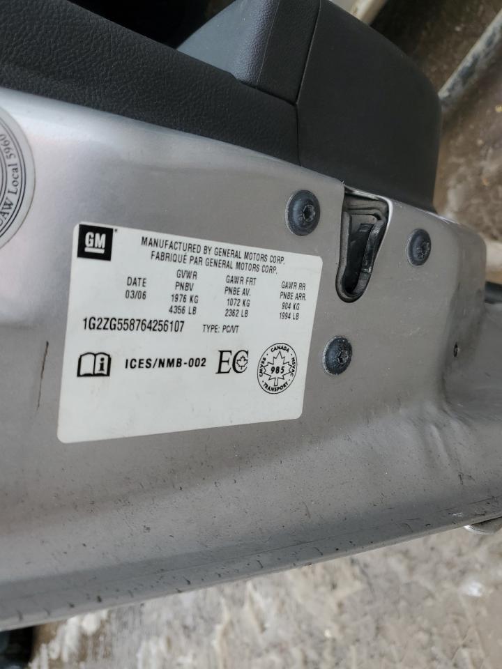 2006 Pontiac G6 Se1 VIN: 1G2ZG558764256107 Lot: 93260175