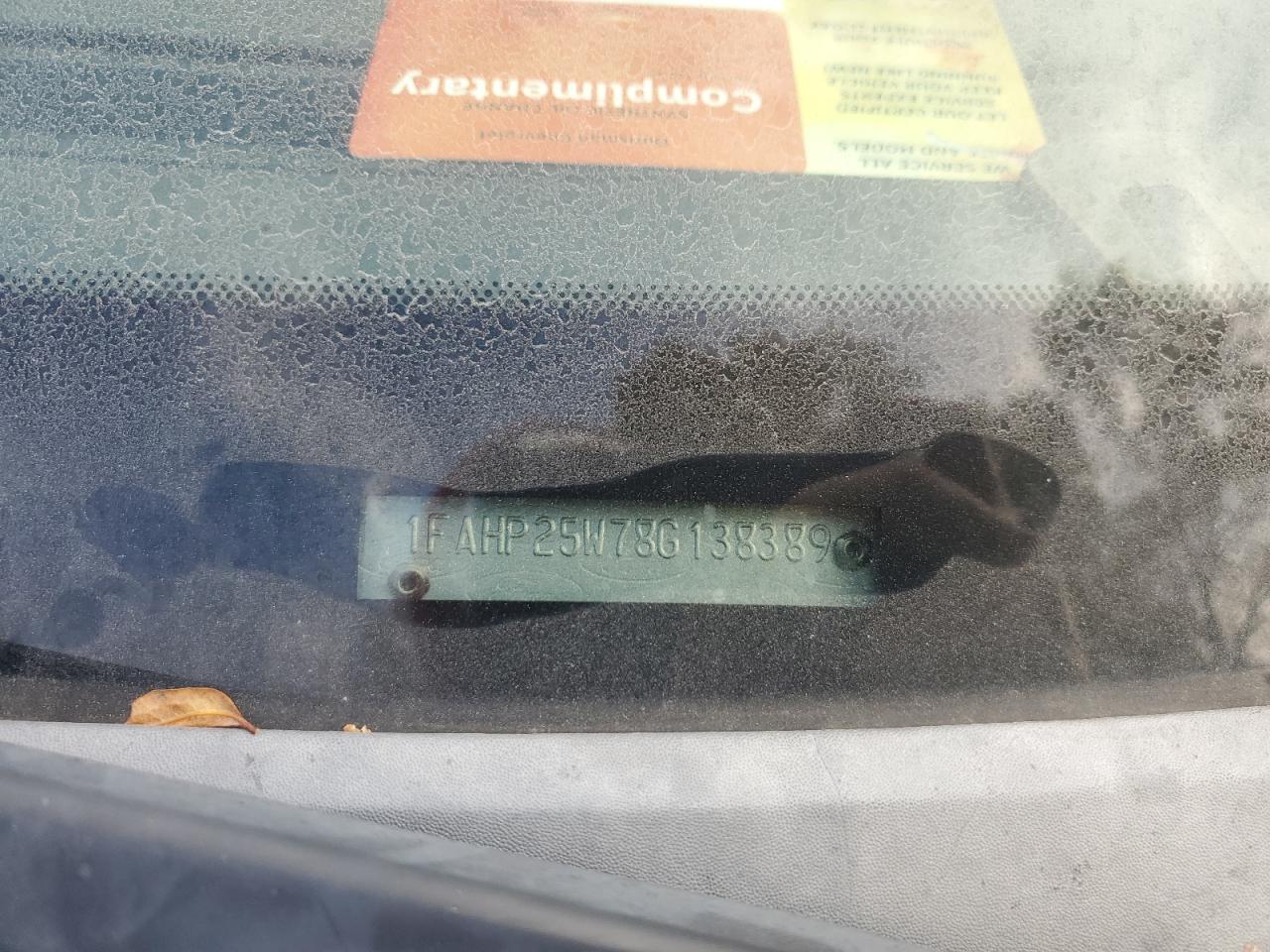 2008 Ford Taurus Limited VIN: 1FAHP25W78G138389 Lot: 91444525